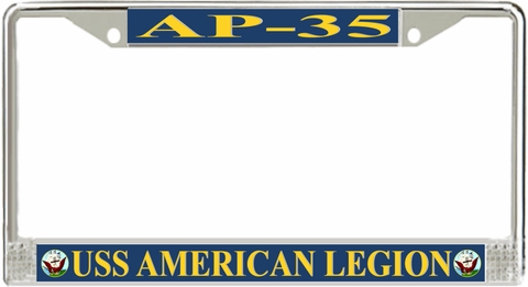 USS American Legion AP-35 License Plate Frame