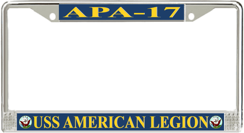 USS American Legion APA-17 License Plate Frame