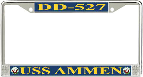 USS Ammen DD-527 License Plate Frame