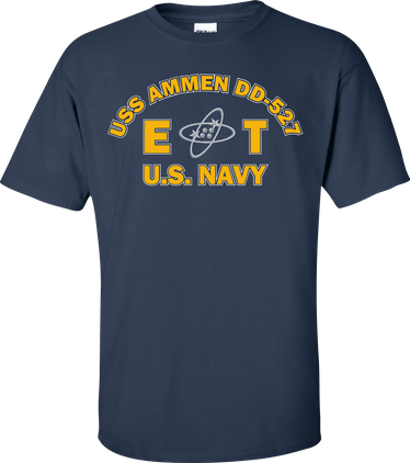 USS AMMEN DD-527 Rate ET Electronics Technician T-Shirt