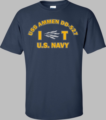 USS AMMEN DD-527 Rate IT Information Systems Technician T-Shirt