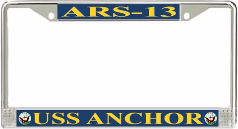 USS Anchor ARS-13 License Plate Frame