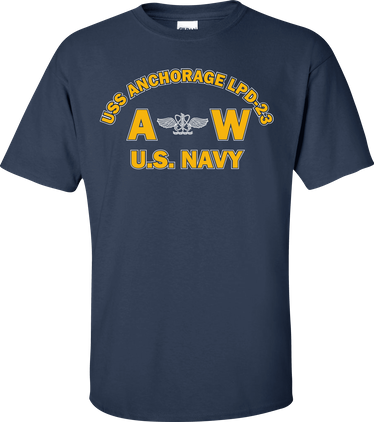USS ANCHORAGE LPD-23 Rate AW Aviation Antisubmarine War Operator T-Shirt