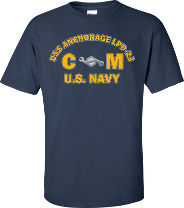 USS ANCHORAGE LPD-23 Rate CM Construction Mechanic T-Shirt
