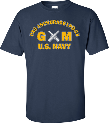 USS ANCHORAGE LPD-23 Rate GM Gunners Mate T-Shirt