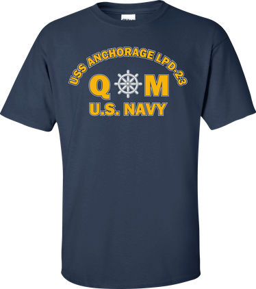 USS ANCHORAGE LPD-23 Rate QM Quartermaster T-Shirt