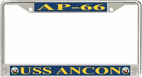USS Ancon AP-66 License Plate Frame