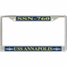 USS Annapolis SSN-760 License Plate Frame