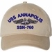 USS Annapolis SSN-760 with Dolphins Unstructured Dad Cap