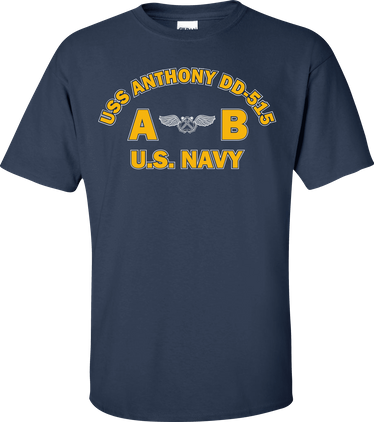 USS ANTHONY DD-515 Rate AB Aviation Boatswains Mate T-Shirt