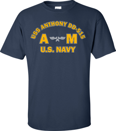 USS ANTHONY DD-515 Rate AM Aviation Structural Mechanic T-Shirt