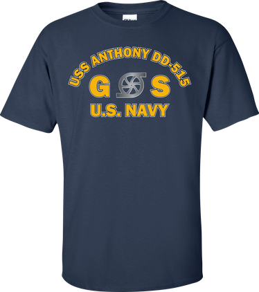 USS ANTHONY DD-515 Rate GS Gas Turbine System Technician T-Shirt