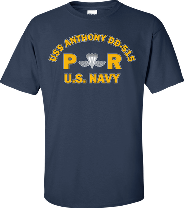 USS ANTHONY DD-515 Rate PR Aircrew Survival Equipmentman T-Shirt