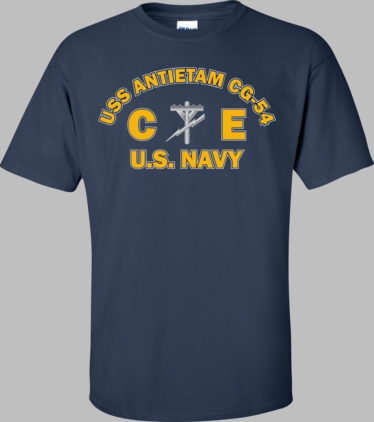 USS ANTIETAM CG-54 Rate CE Construction Electrician T-Shirt