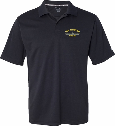 USS Antietam CVS-36 Moisture Wicking Polo