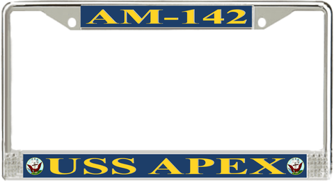 USS Apex AM-142 License Plate Frame