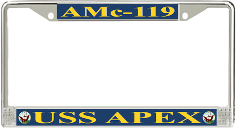 USS Apex AMc-119 License Plate Frame