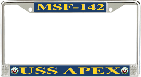 USS Apex MSF-142 License Plate Frame