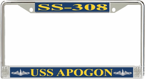 USS Apogon SS-308 License Plate Frame