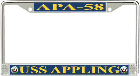 USS Appling APA-58 License Plate Frame