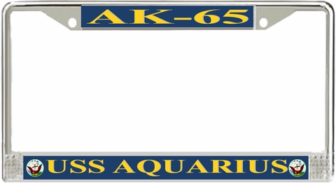 USS Aquarius AK-65 License Plate Frame