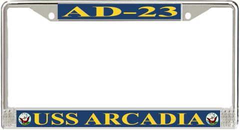 USS Arcadia AD-23 License Plate Frame
