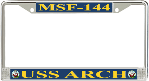 USS Arch MSF-144 License Plate Frame