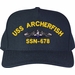 USS Archerfish SSN-678 with Dolphins Custom Embroidered Cap