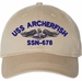USS Archerfish SSN-678 with Dolphins Unstructured Dad Cap