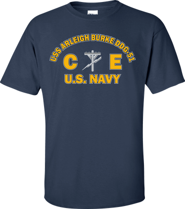 USS ARLEIGH BURKE DDG-51 Rate CE Construction Electrician T-Shirt
