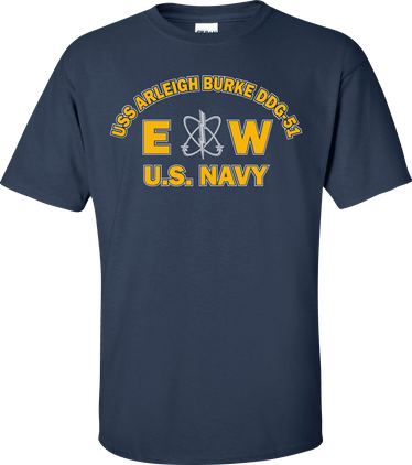 USS ARLEIGH BURKE DDG-51 Rate EW Electronics Warfare Technician T-Shirt