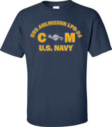 USS ARLINGTON LPD-24 Rate CM Construction Mechanic T-Shirt