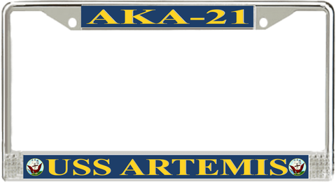 USS Artemis AKA-21 License Plate Frame