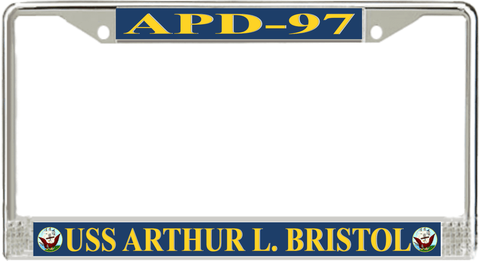 USS Arthur L. Bristol APD-97 License Plate Frame