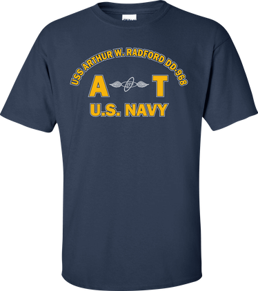 USS ARTHUR W. RADFORD DD-968 Rate AT Aviation Electronics Technician T-Shirt
