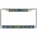 USS Asheville SSN-758 License Plate Frame