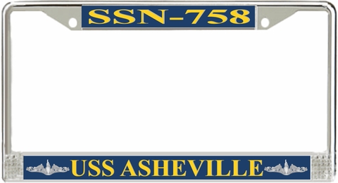 USS Asheville SSN-758 License Plate Frame