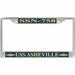 USS Asheville SSN-758 License Plate Frame