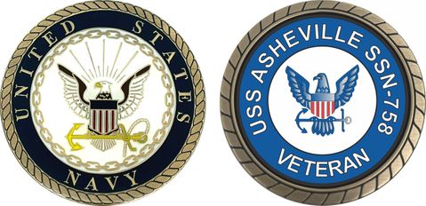 USS Asheville SSN-758 Veteran Challenge Coin