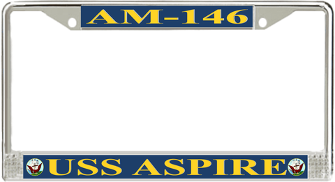 USS Aspire AM-146 License Plate Frame