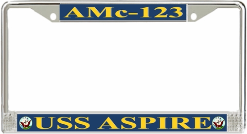 USS Aspire AMc-123 License Plate Frame