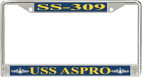 USS Aspro SS-309 License Plate Frame