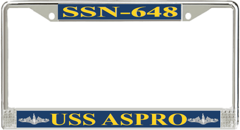 USS Aspro SSN-648 License Plate Frame