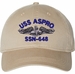 USS Aspro SSN-648 with Dolphins Unstructured Dad Cap