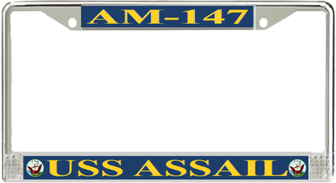 USS Assail AM-147 License Plate Frame