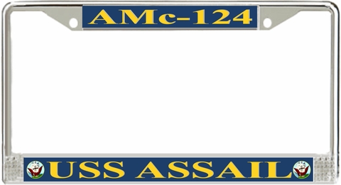 USS Assail AMc-124 License Plate Frame