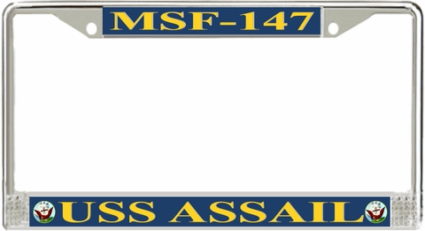 USS Assail MSF-147 License Plate Frame
