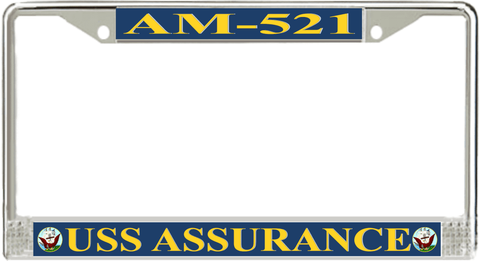 USS Assurance AM-521 License Plate Frame