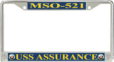 USS Assurance MSO-521 License Plate Frame
