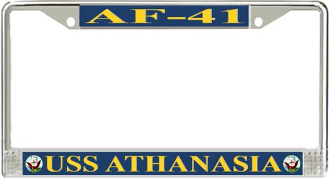 USS Athanasia AF-41 License Plate Frame